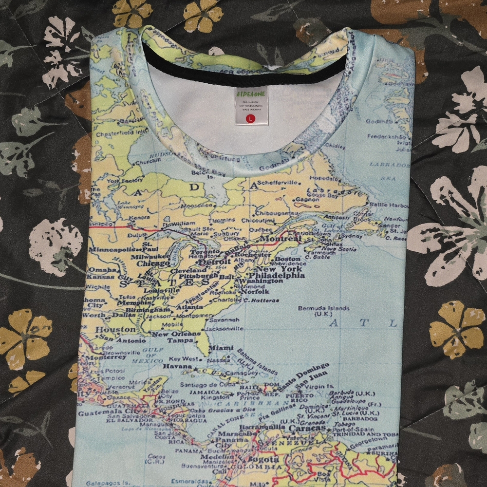 Map Print T-Shirt